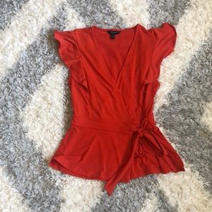 Womens ruffle sleeve top